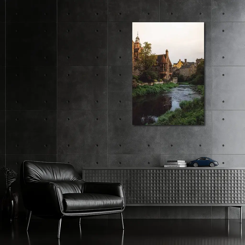 Dean Village River Edinburgh Scotland Stone Buildings – Wall Art