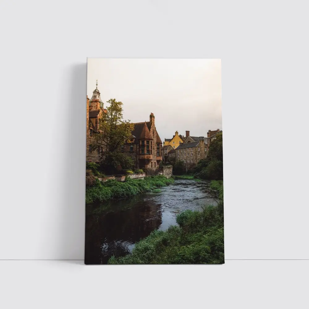 Dean Village River Edinburgh Scotland Stone Buildings – Wall Art
