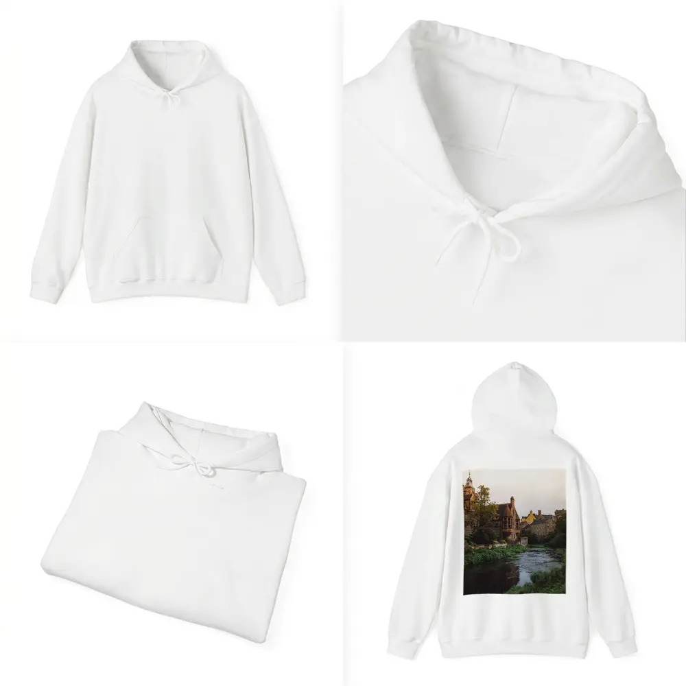 Dean Village River Edinburgh Scotland Stone Buildings – Hoodies