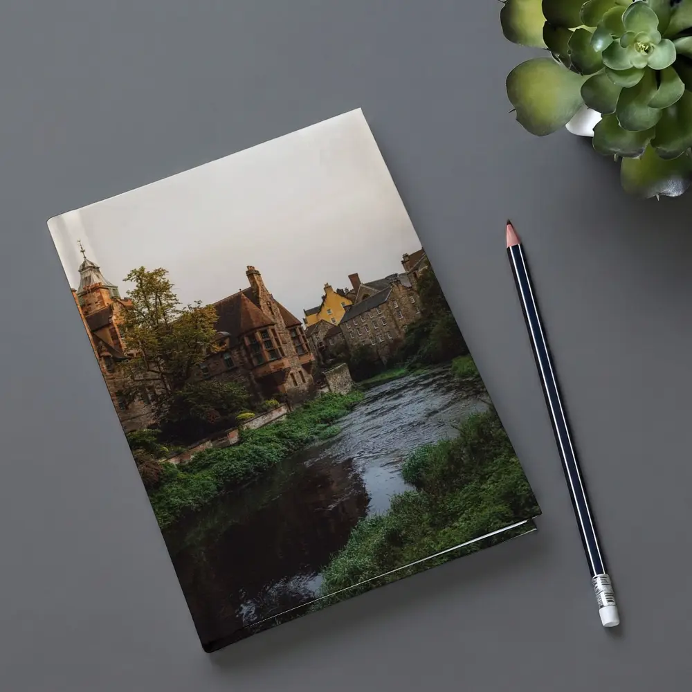 Dean Village River Edinburgh Scotland Stone Buildings – Notebooks