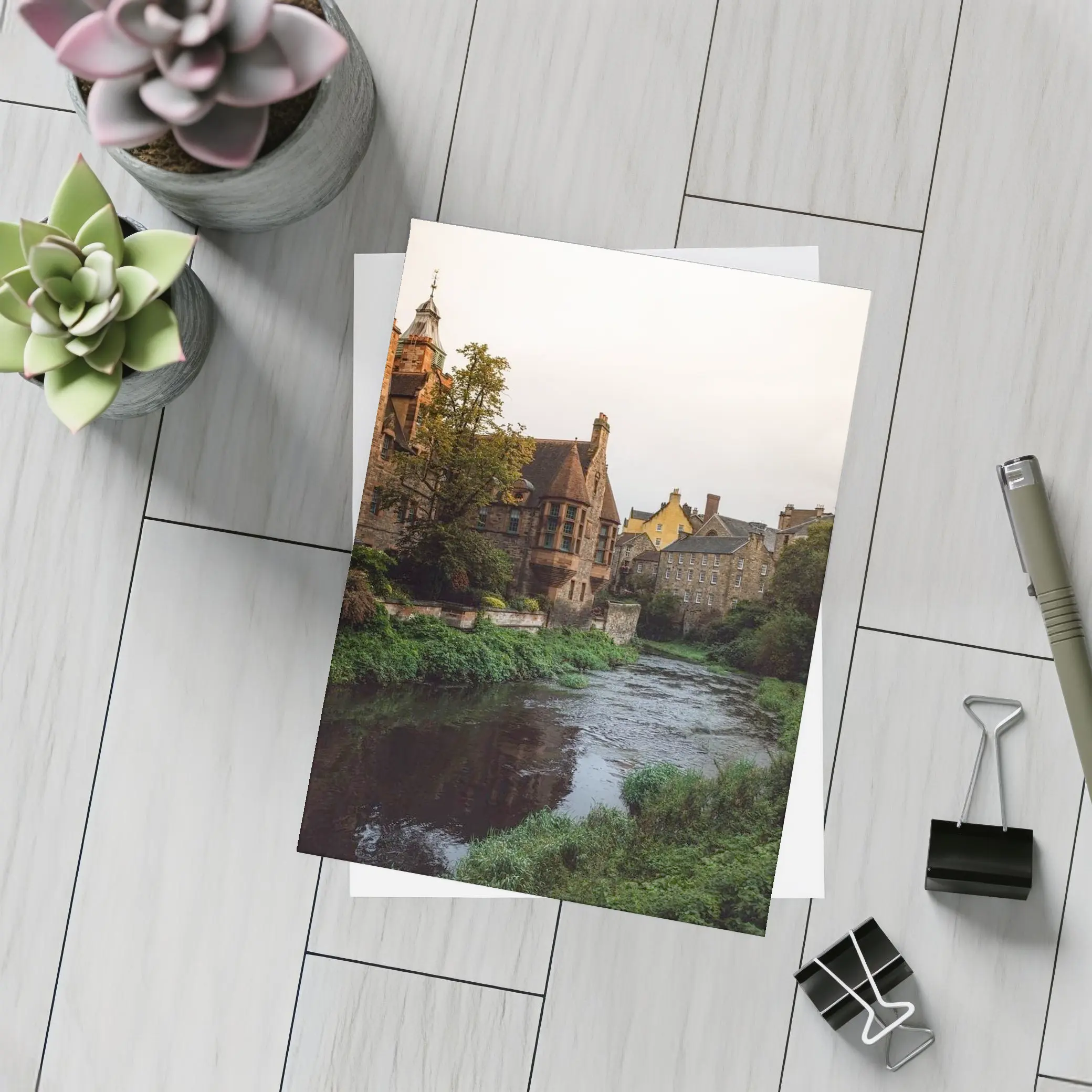 Dean Village River Edinburgh Scotland Stone Buildings – Postcards
