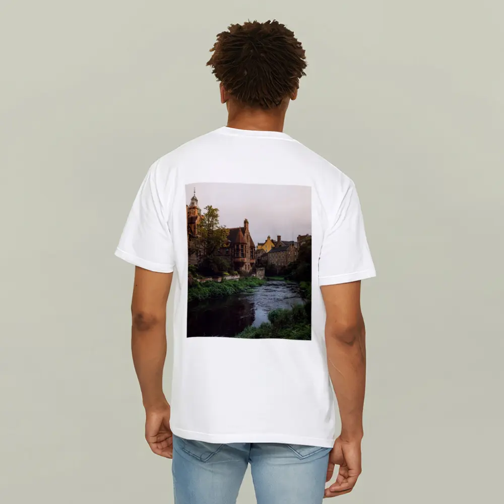 Dean Village River Edinburgh Scotland Stone Buildings – T-Shirts