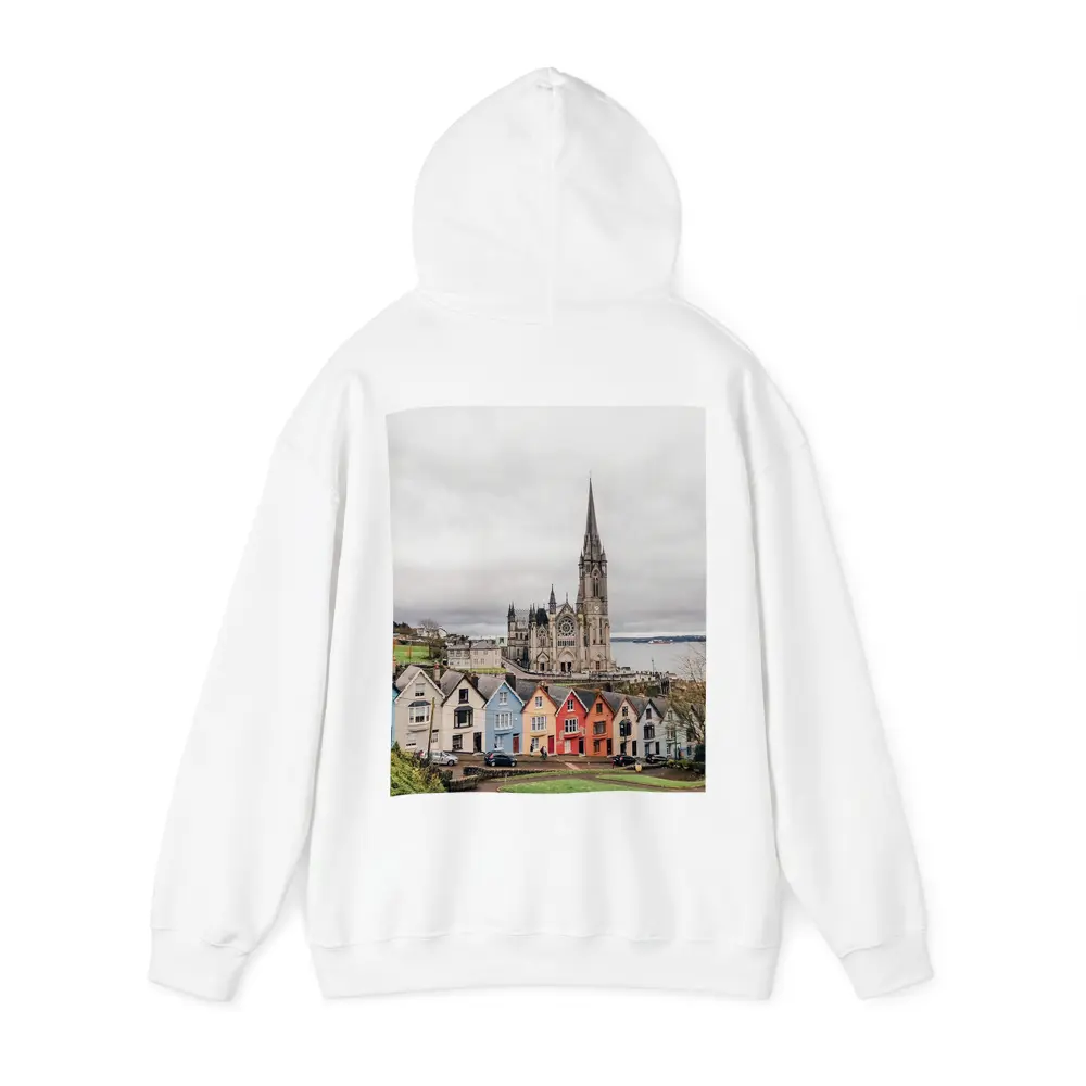 Cobh Ireland Colorful Houses Cathedral View – Hoodies