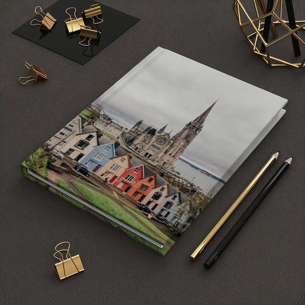 Cobh Ireland Colorful Houses Cathedral View – Notebooks