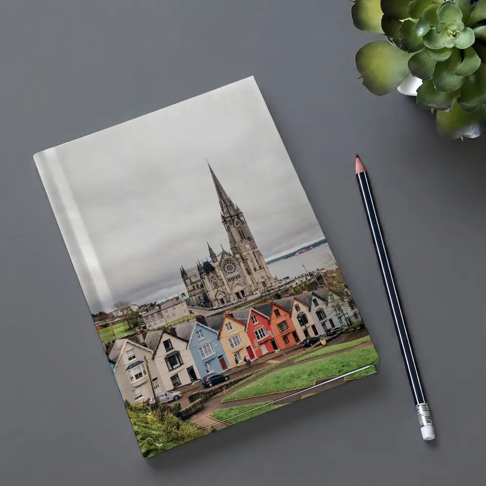 Cobh Ireland Colorful Houses Cathedral View – Notebooks