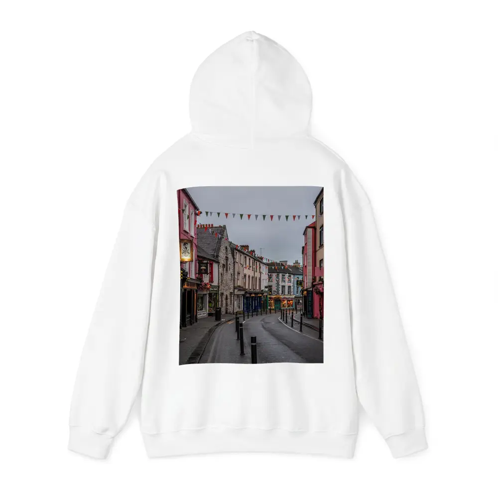 Irish Town Street with Colorful Shopfronts – Hoodies