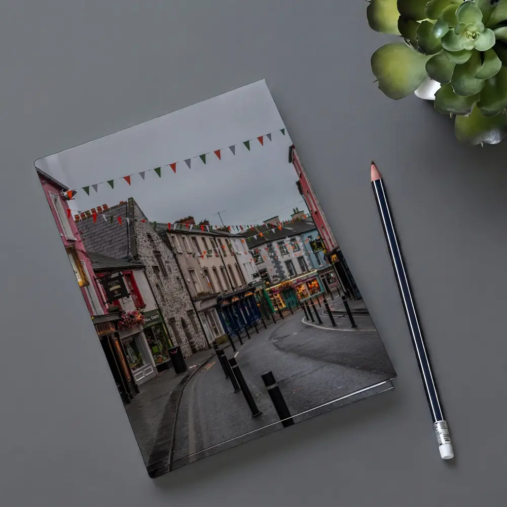 Irish Town Street with Colorful Shopfronts – Notebooks