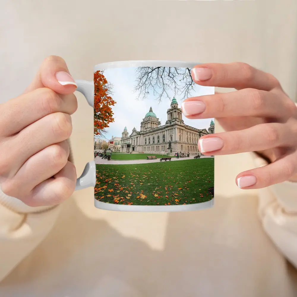 Belfast City Hall Autumn Leaves Ireland – Mugs
