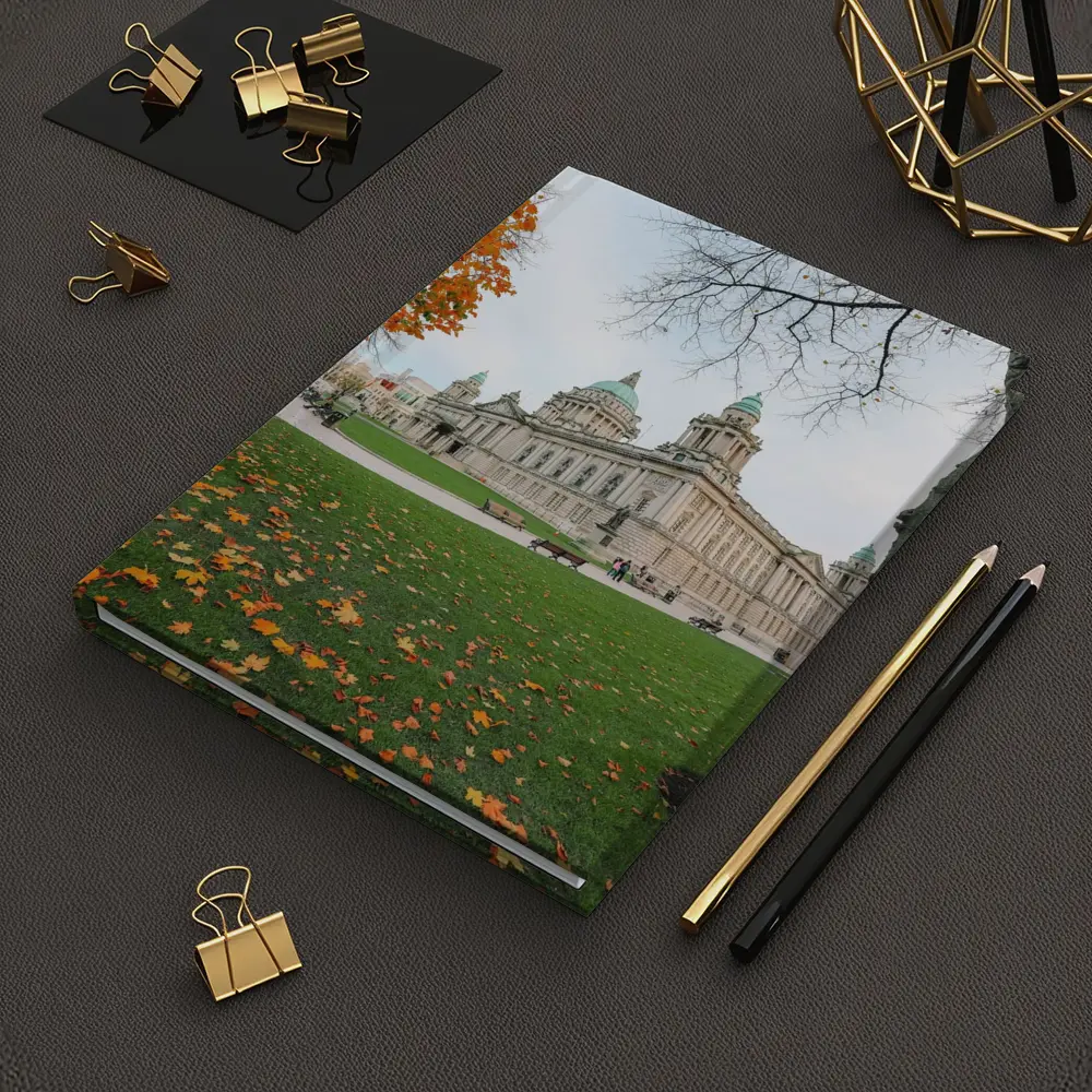 Belfast City Hall Autumn Leaves Ireland – Notebooks