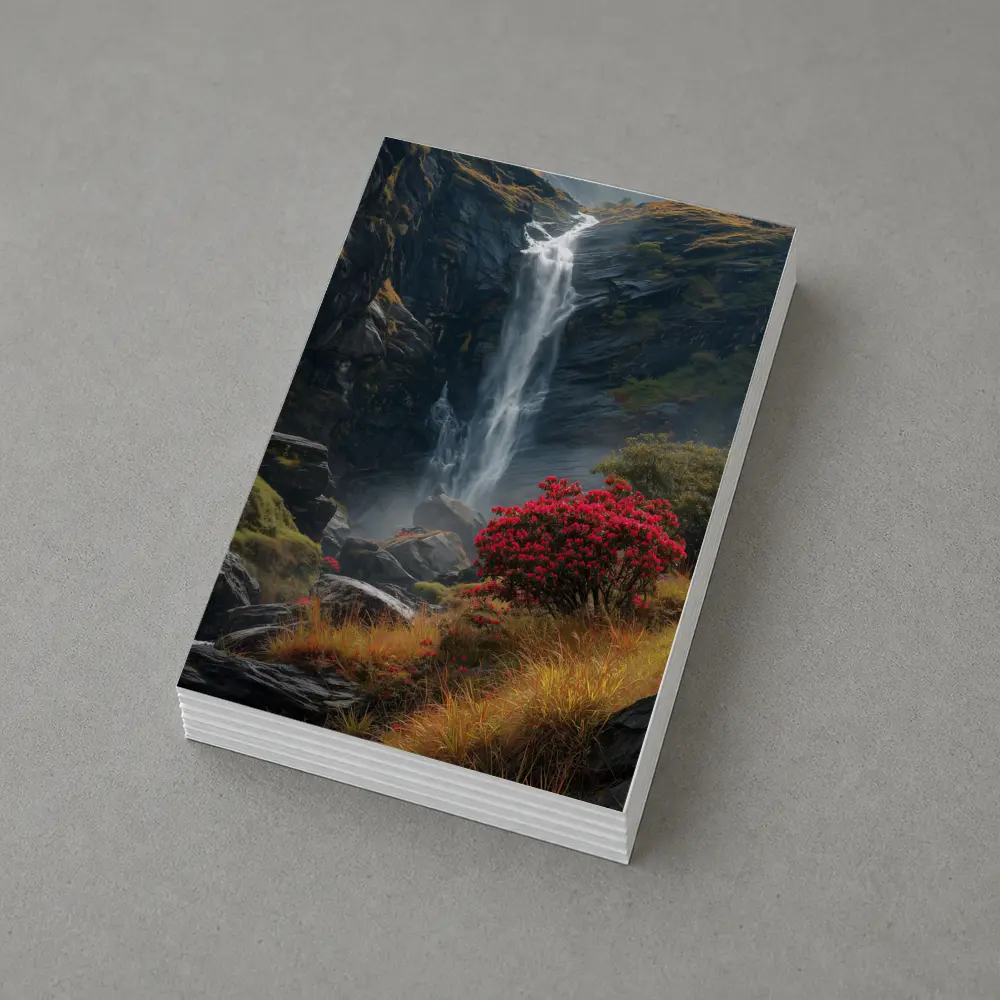 Waterfall Cascading Through Rocky Mountain Gorge – Postcards