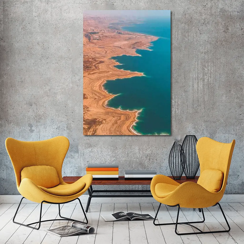 Dead Sea Aerial View Desert Coast – Wall Art
