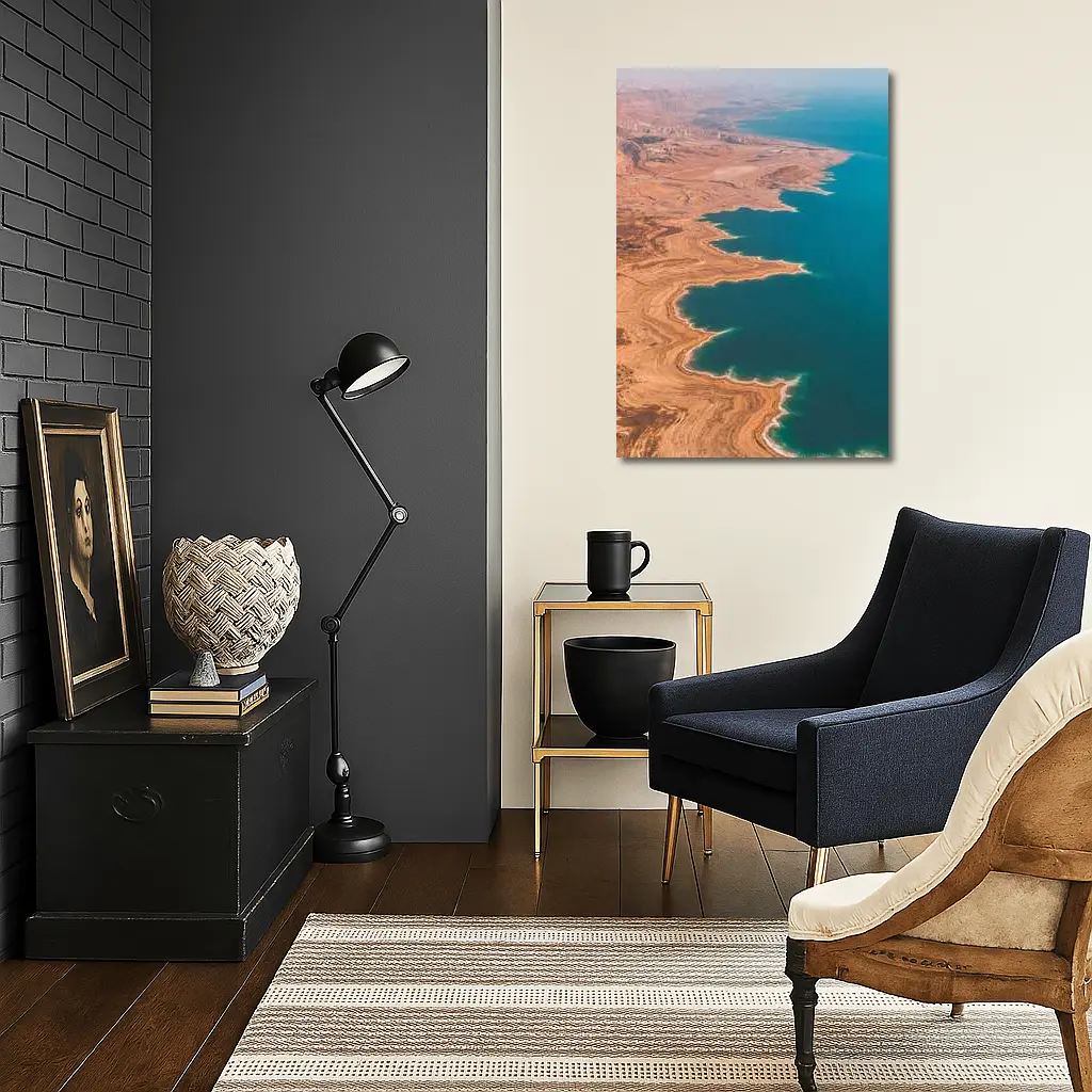Dead Sea Aerial View Desert Coast – Wall Art