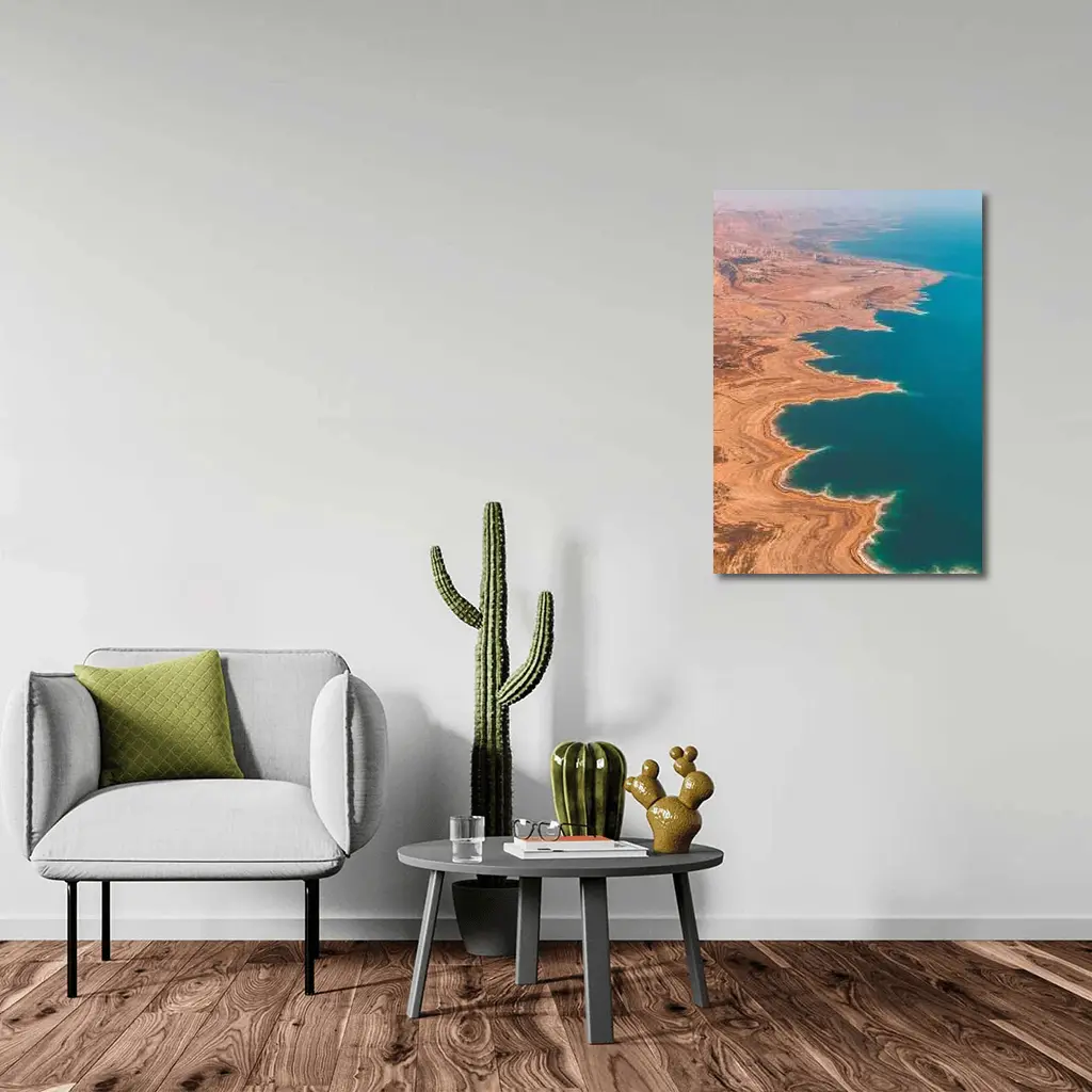 Dead Sea Aerial View Desert Coast – Wall Art