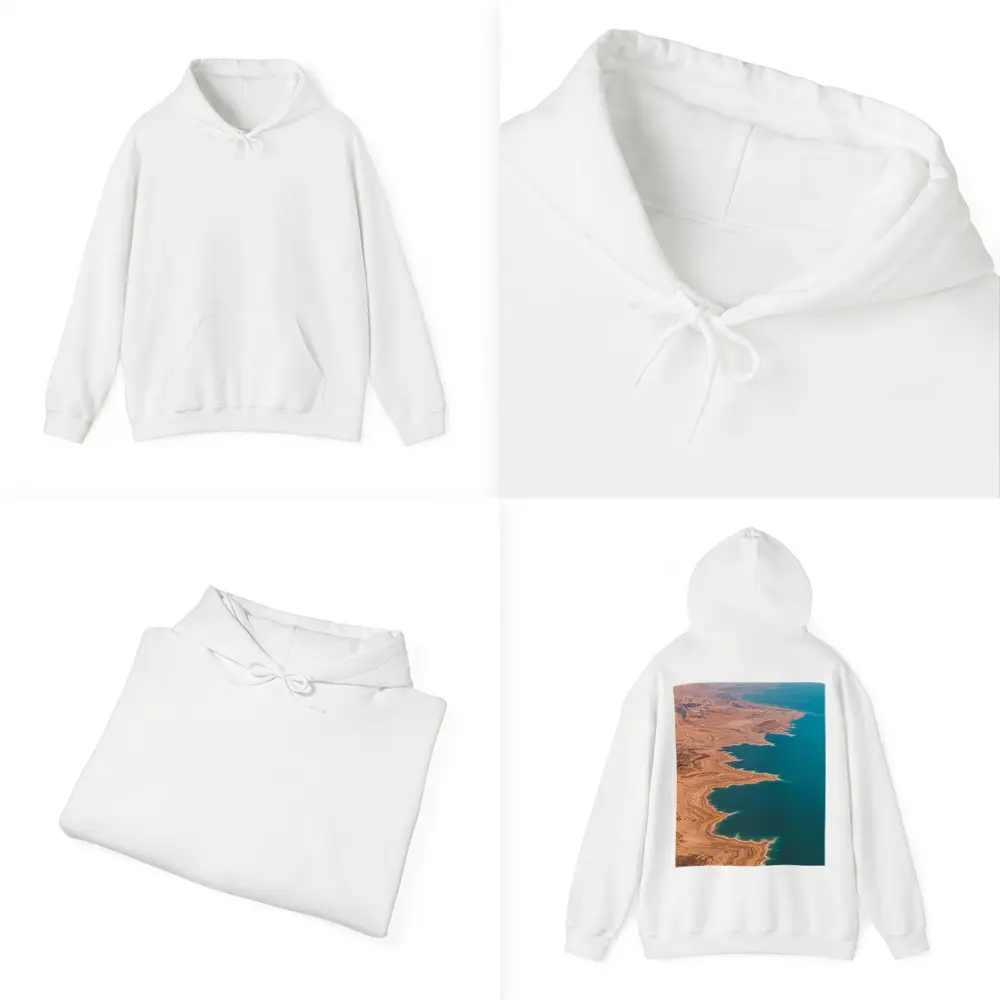 Dead Sea Aerial View Desert Coast – Hoodies