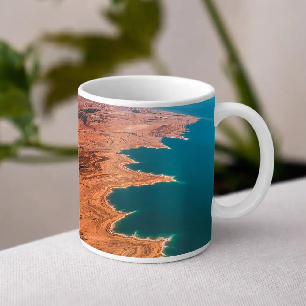 Dead Sea Aerial View Desert Coast – Mugs