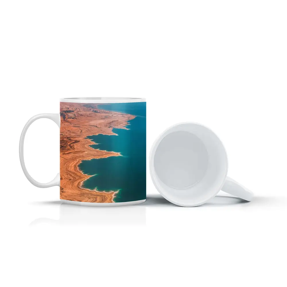 Dead Sea Aerial View Desert Coast – Mugs