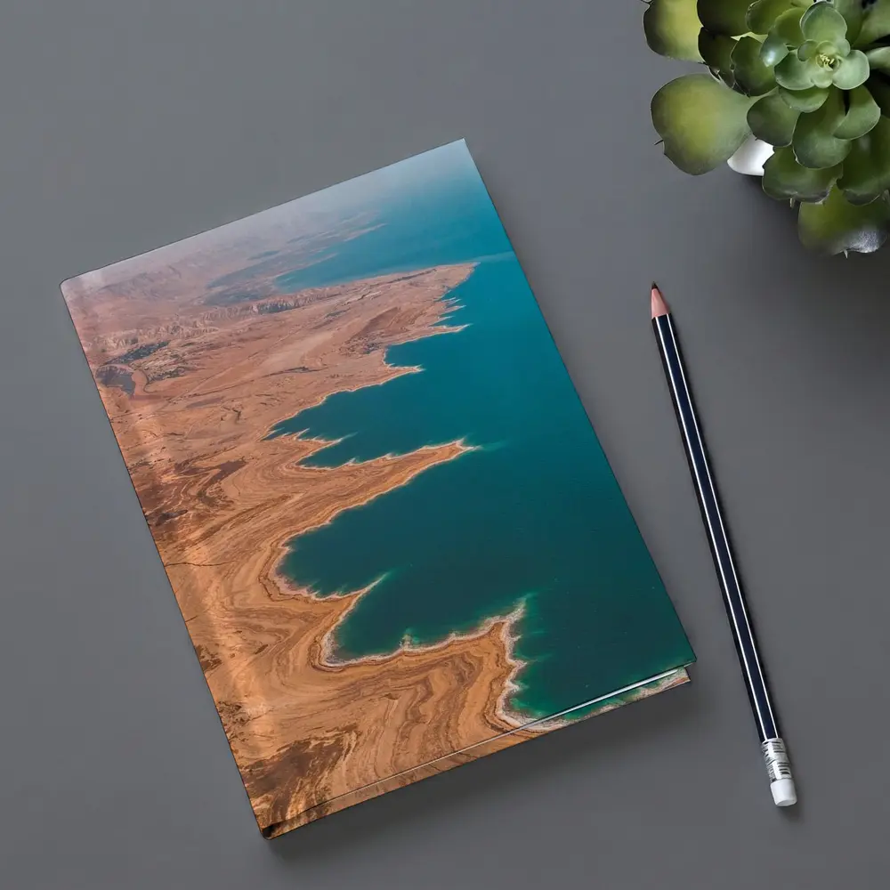 Dead Sea Aerial View Desert Coast – Notebooks