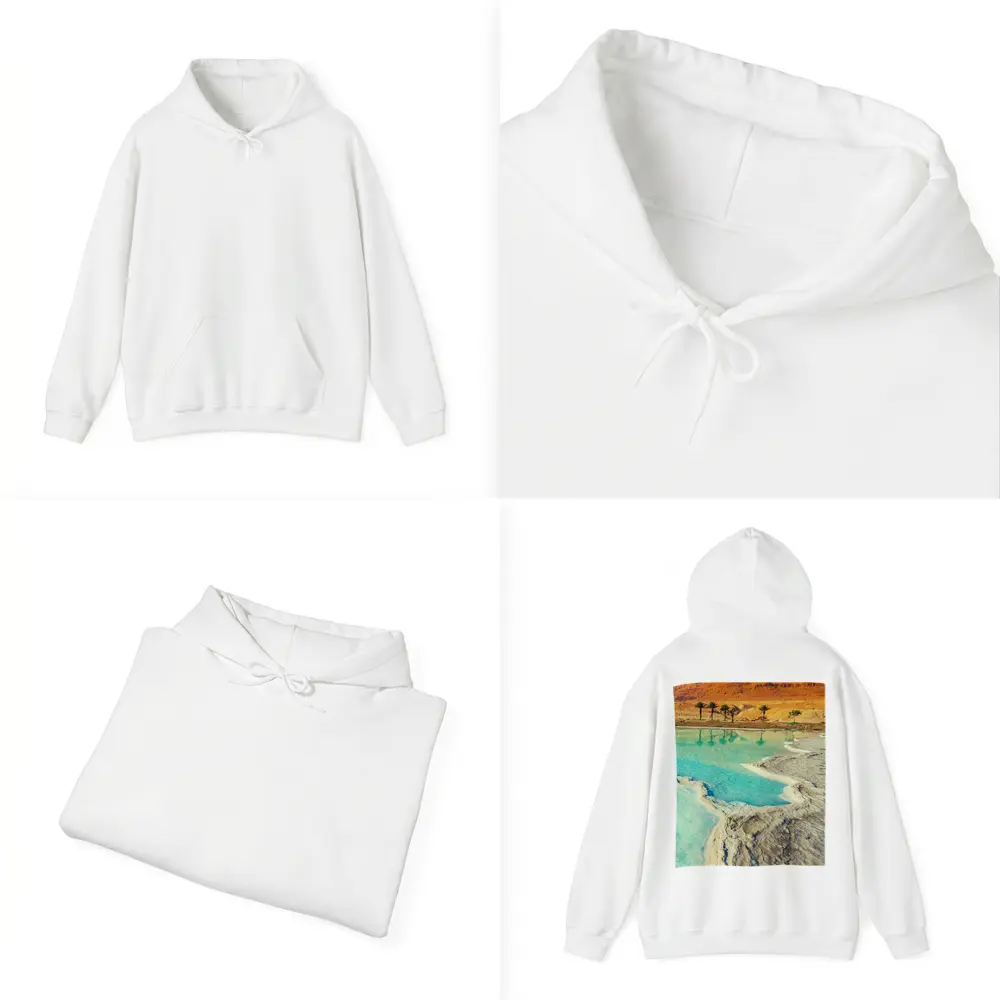 Dead Sea Salt Shores Desert Palms Israel – Hoodies