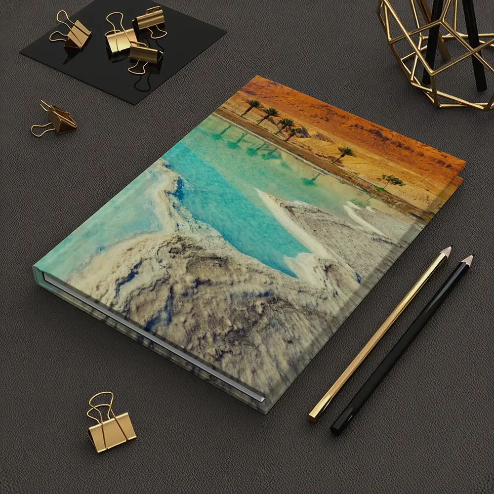 Dead Sea Salt Shores Desert Palms Israel – Notebooks