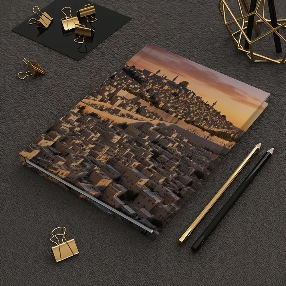 Jerusalem Old City Golden Sunset Aerial View – Notebooks