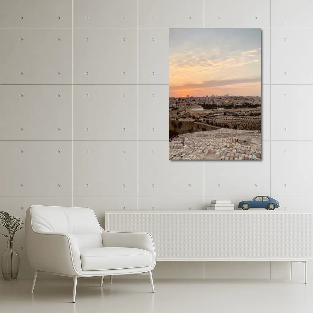 Jerusalem Old City Sunset Panoramic View – Wall Art