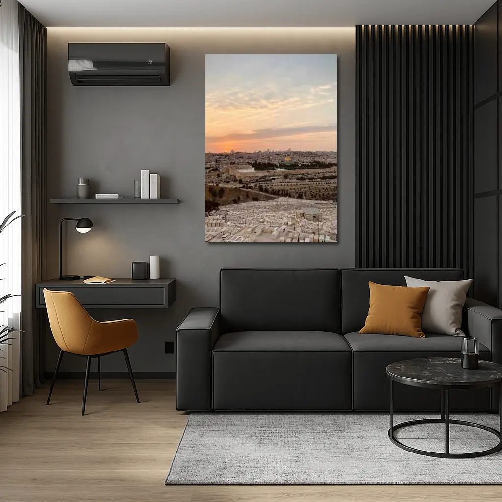 Jerusalem Old City Sunset Panoramic View – Wall Art