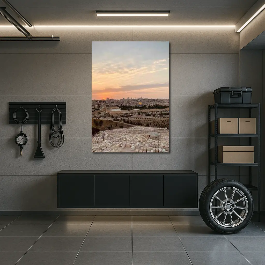 Jerusalem Old City Sunset Panoramic View – Wall Art