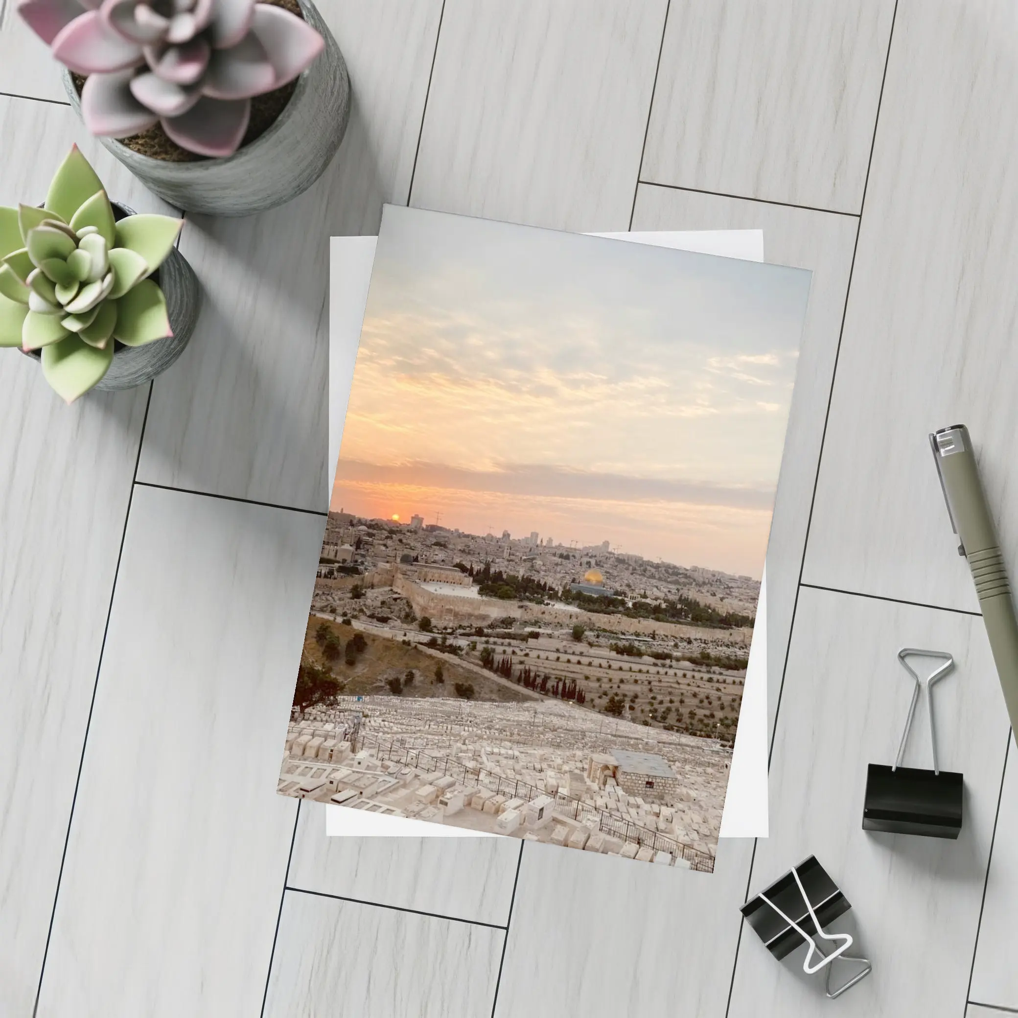 Jerusalem Old City Sunset Panoramic View – Postcards