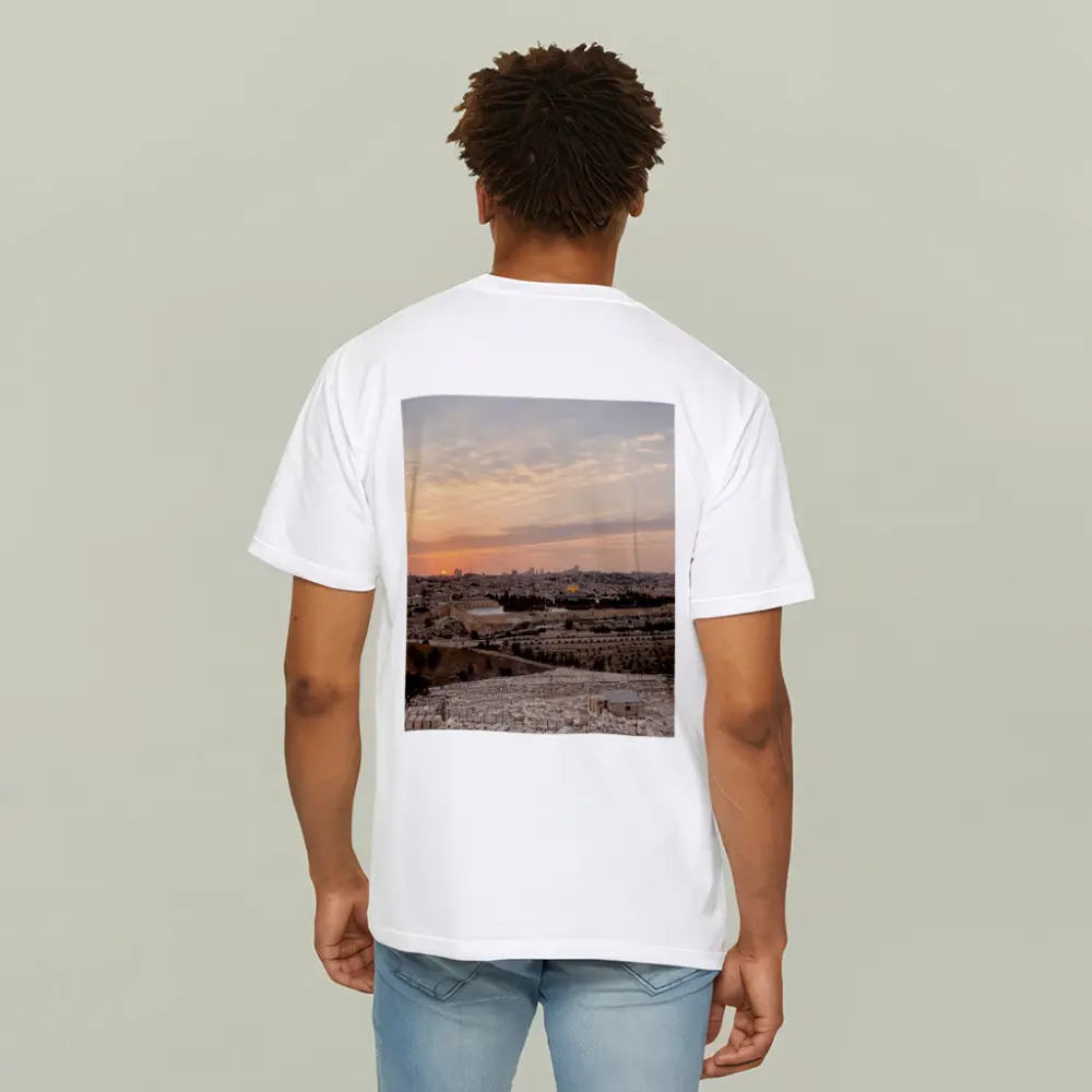 Jerusalem Old City Sunset Panoramic View – T-Shirts