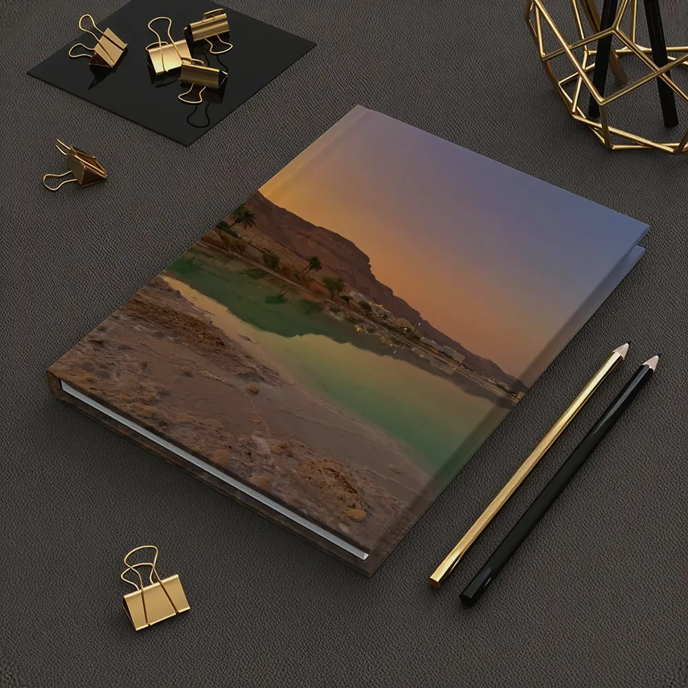 Dead Sea Sunset Orange Sky Desert Landscape – Notebooks