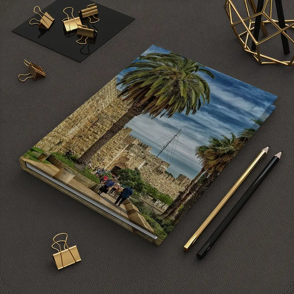 Jerusalem Old City Walls Palm Trees – Notebooks