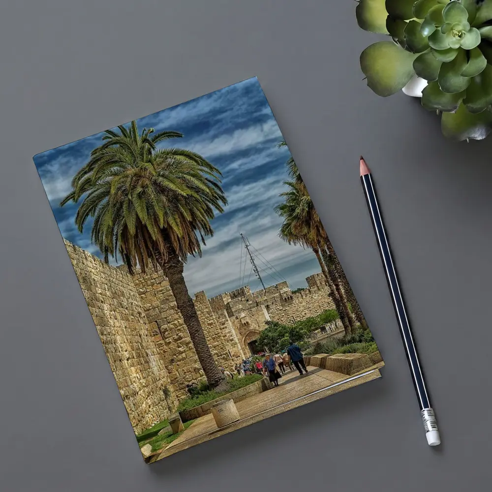 Jerusalem Old City Walls Palm Trees – Notebooks