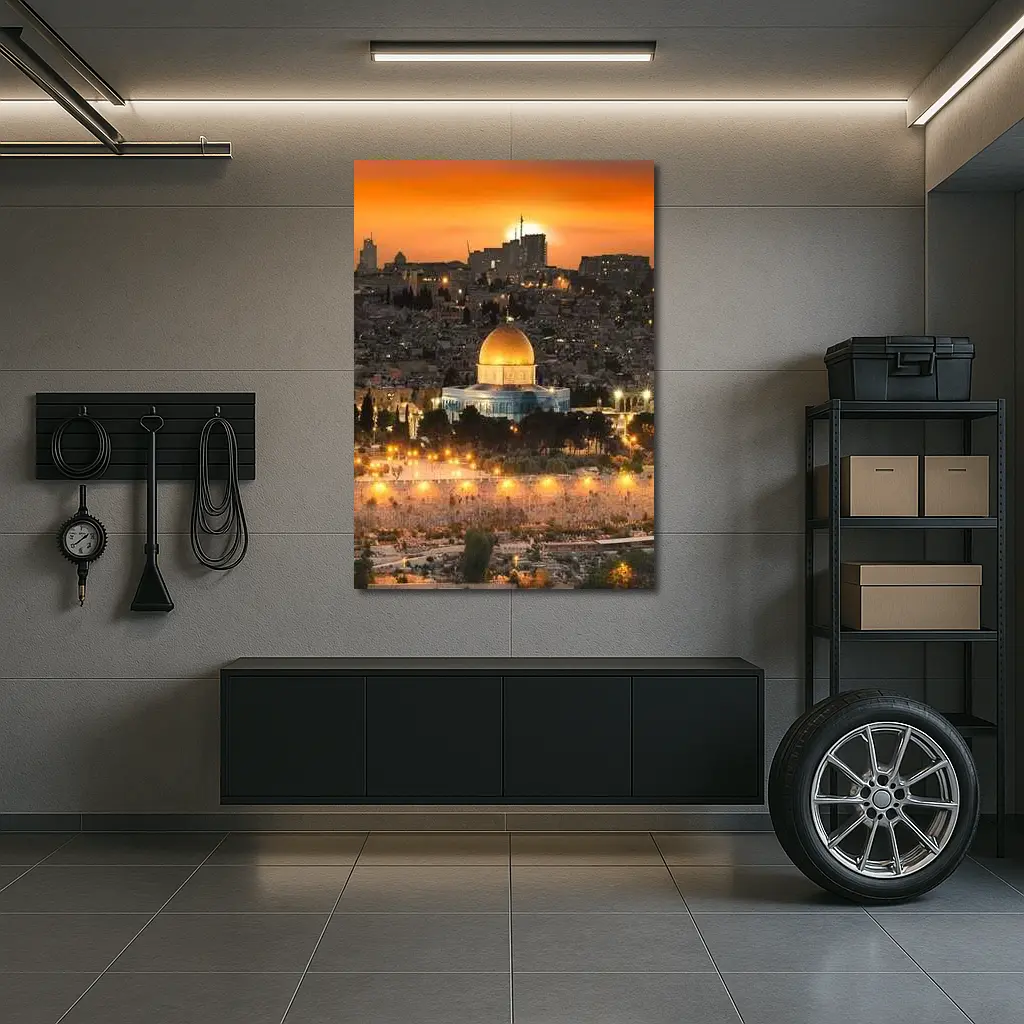 Dome of the Rock Jerusalem Sunset Skyline – Wall Art
