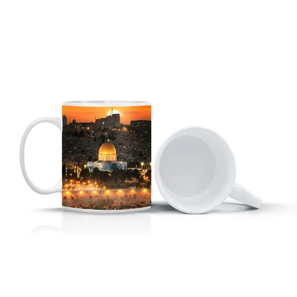 Dome of the Rock Jerusalem Sunset Skyline – Mugs