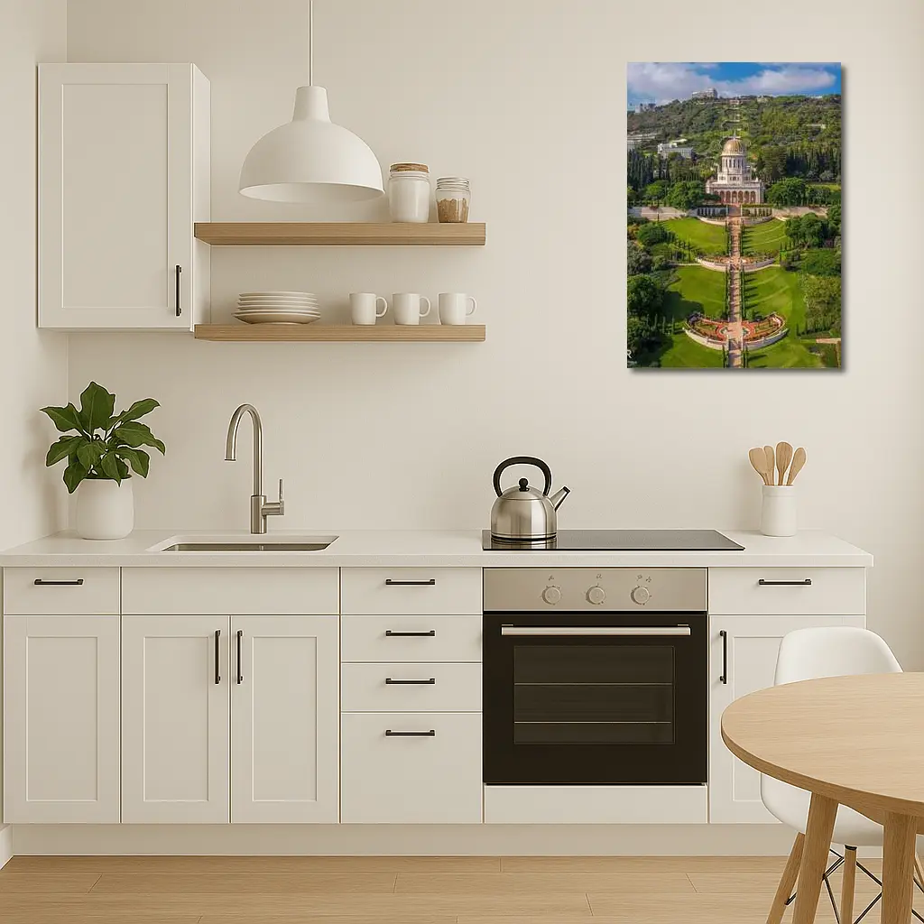 Bahai Gardens Shrine Haifa Israel Aerial View – Wall Art