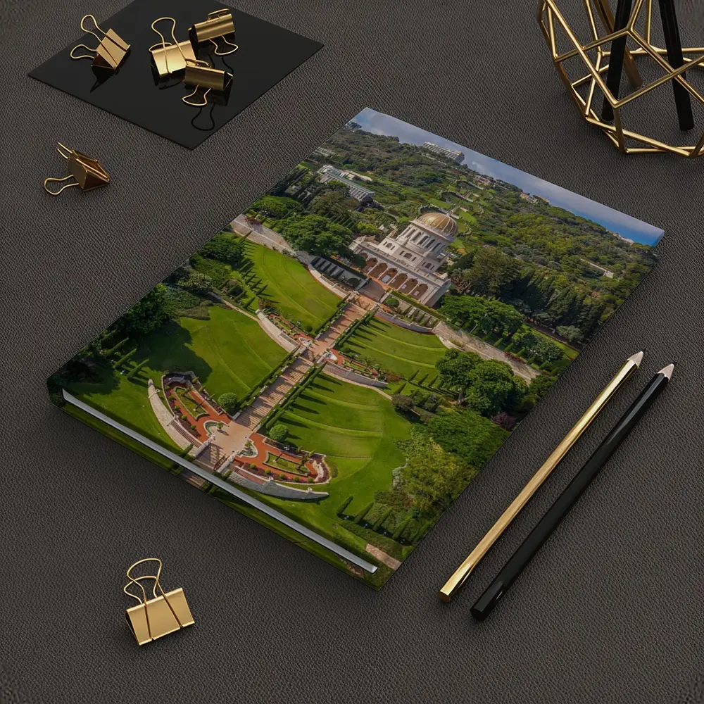 Bahai Gardens Shrine Haifa Israel Aerial View – Notebooks