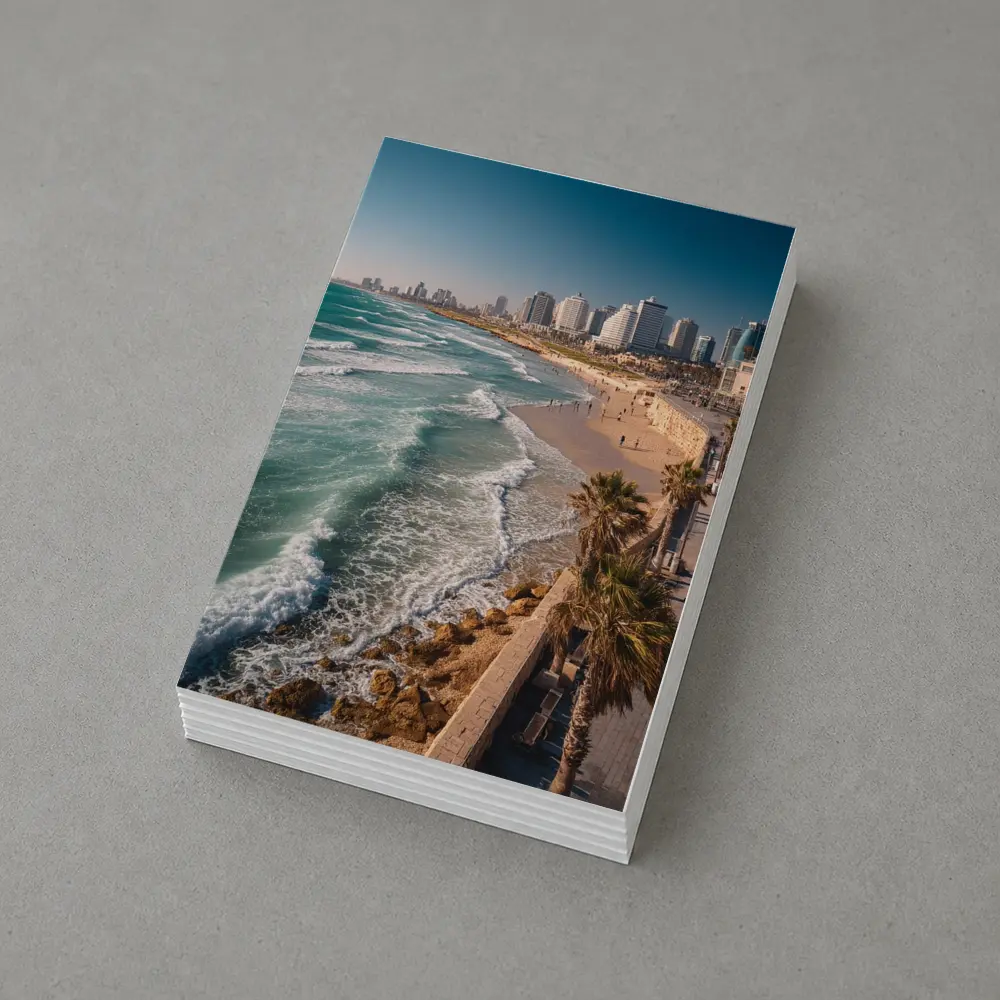 Tel Aviv Coastline Beach Skyline Aerial View – Postcards
