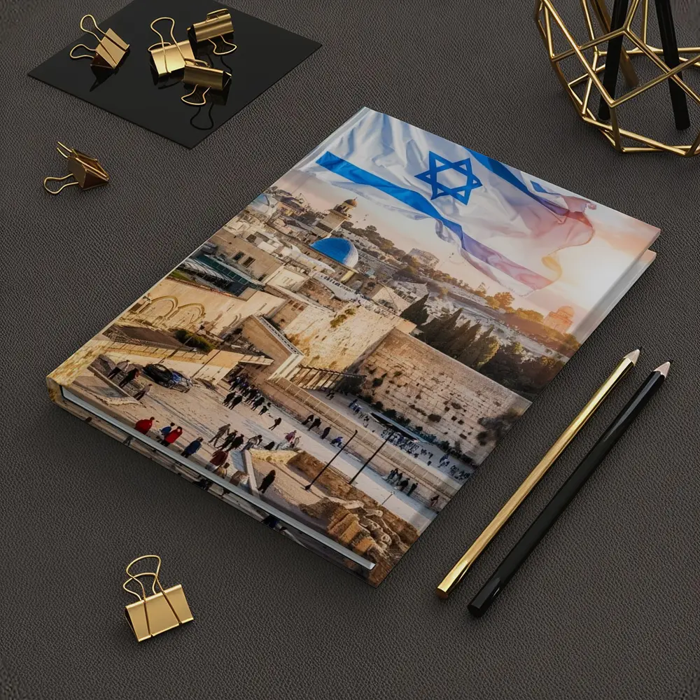 Israel Flag Western Wall Jerusalem Skyline – Notebooks
