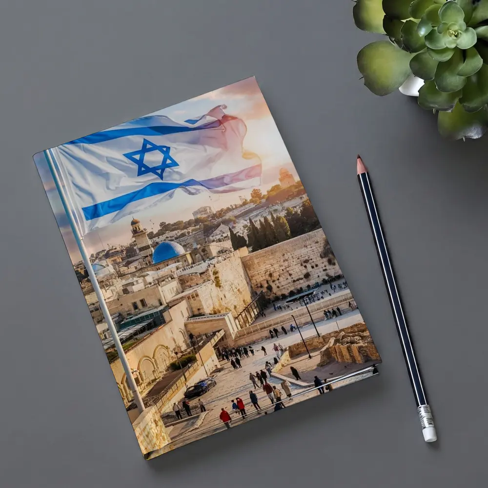 Israel Flag Western Wall Jerusalem Skyline – Notebooks