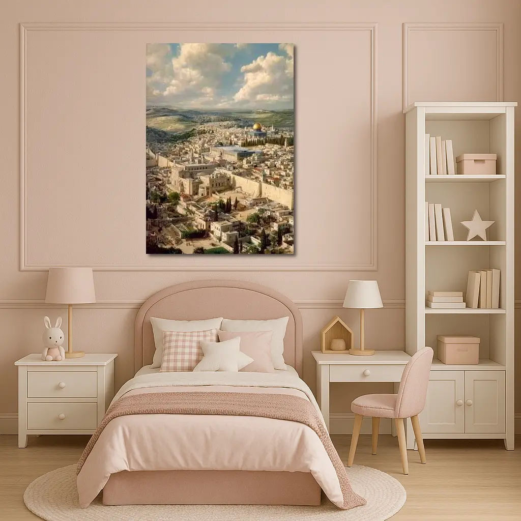 Jerusalem Old City Aerial Panoramic View – Wall Art