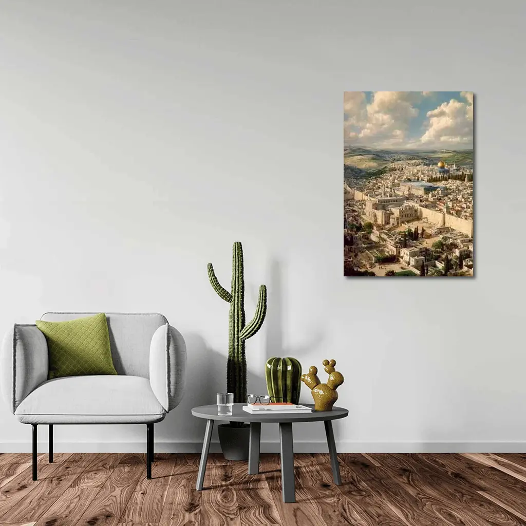 Jerusalem Old City Aerial Panoramic View – Wall Art
