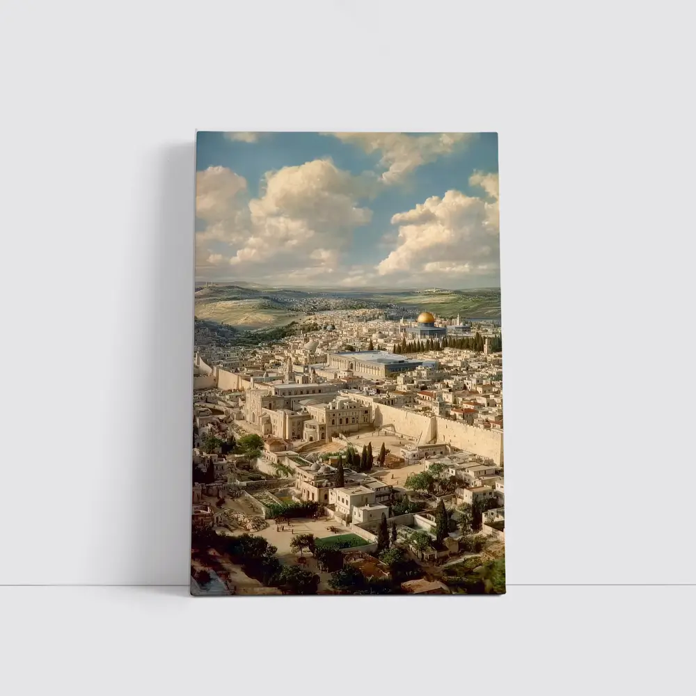 Jerusalem Old City Aerial Panoramic View – Wall Art