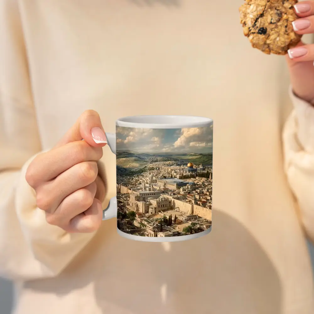 Jerusalem Old City Aerial Panoramic View – Mugs