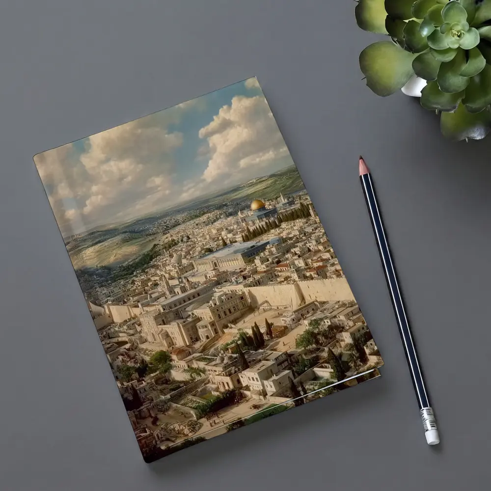 Jerusalem Old City Aerial Panoramic View – Notebooks