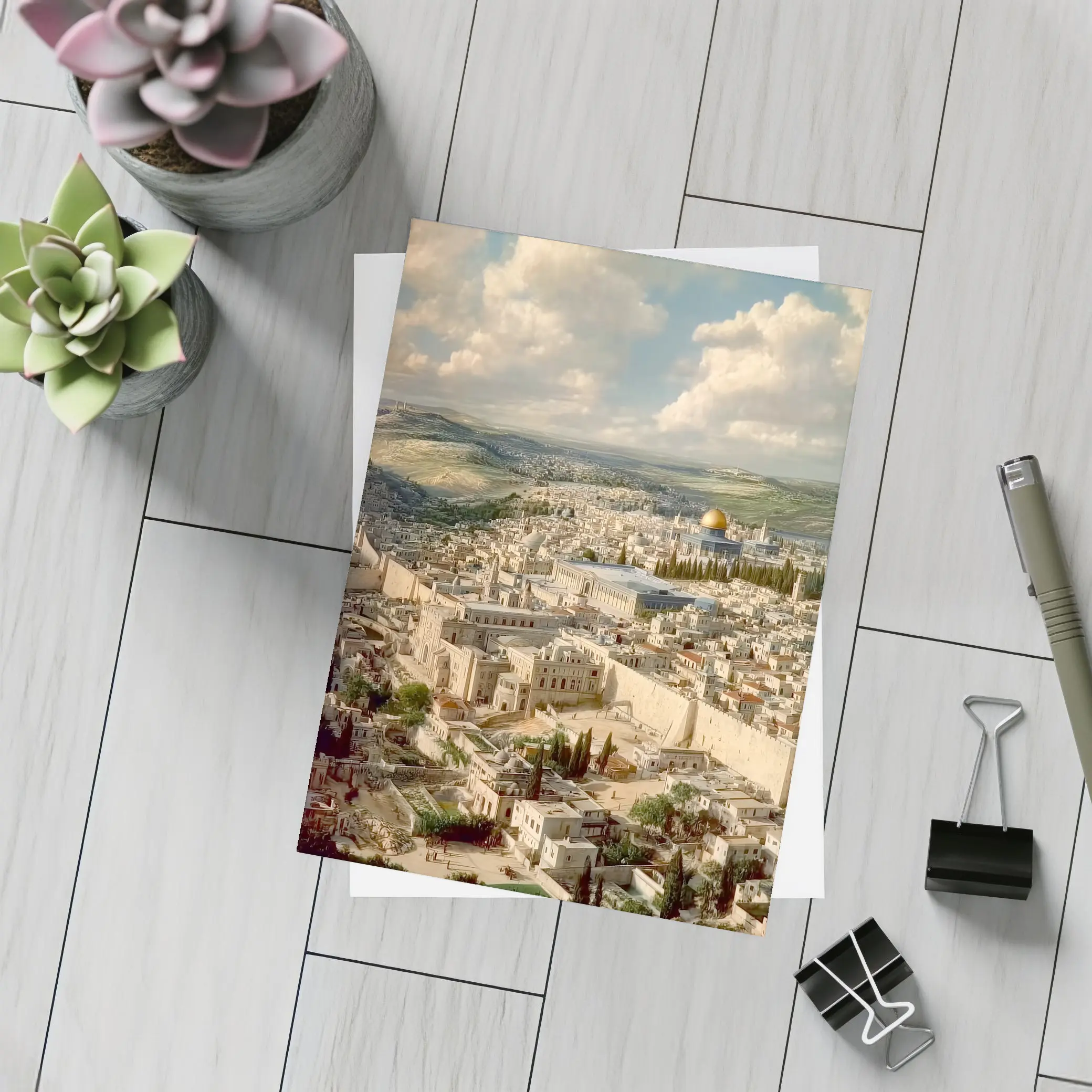 Jerusalem Old City Aerial Panoramic View – Postcards