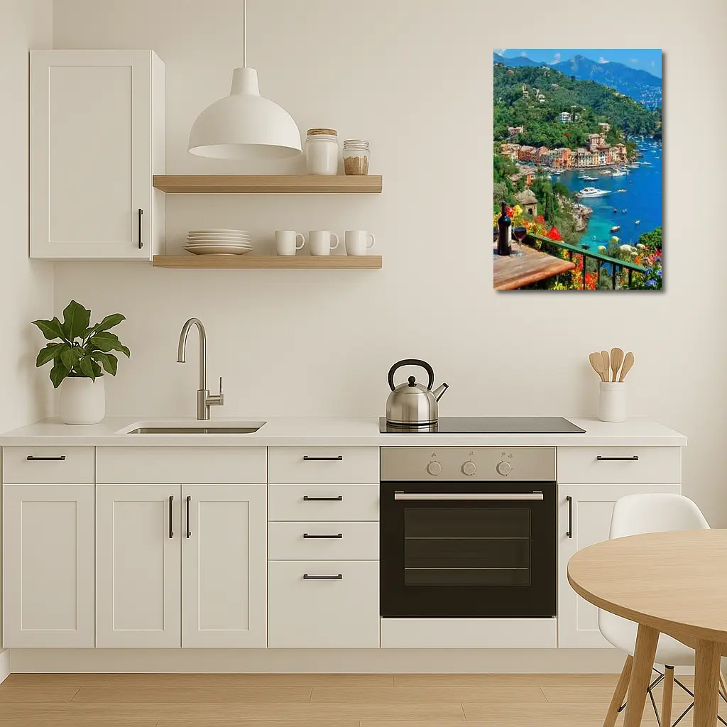Portofino Italy Harbor Colorful Coastal Village View – Wall Art