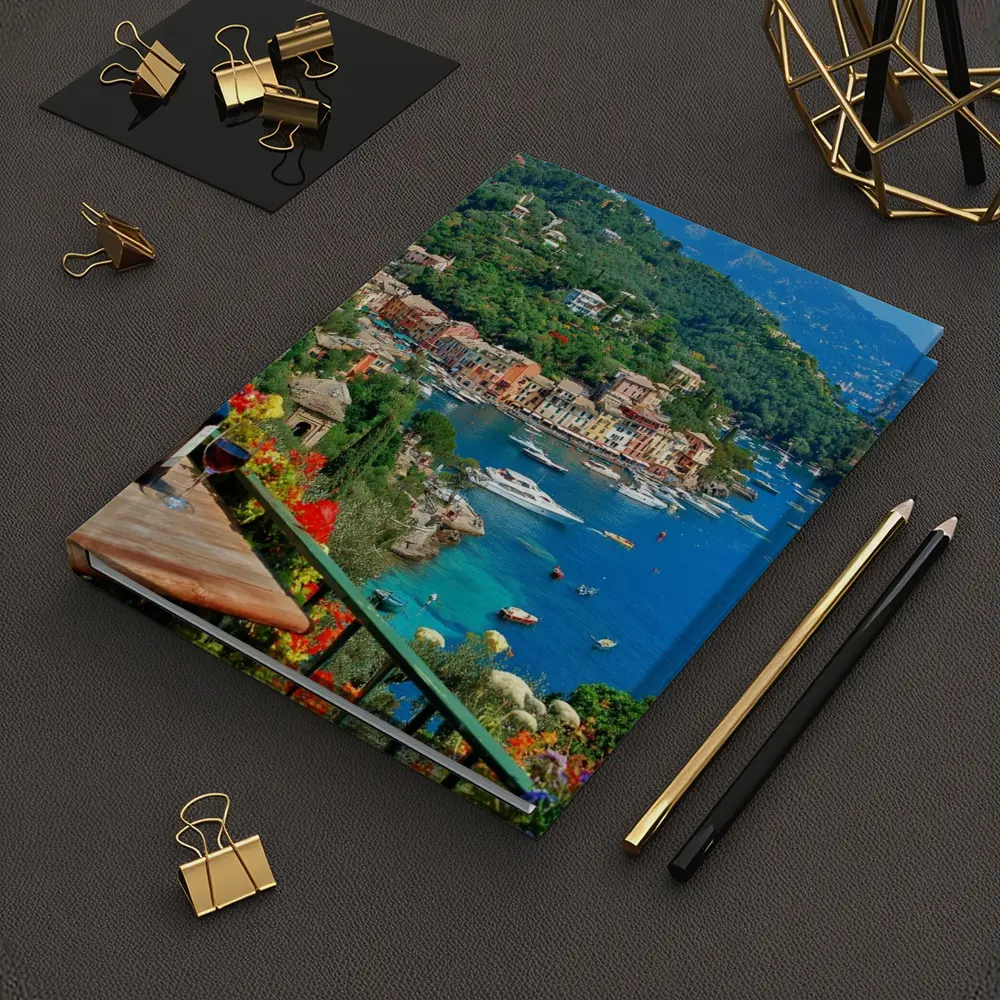 Portofino Italy Harbor Colorful Coastal Village View – Notebooks