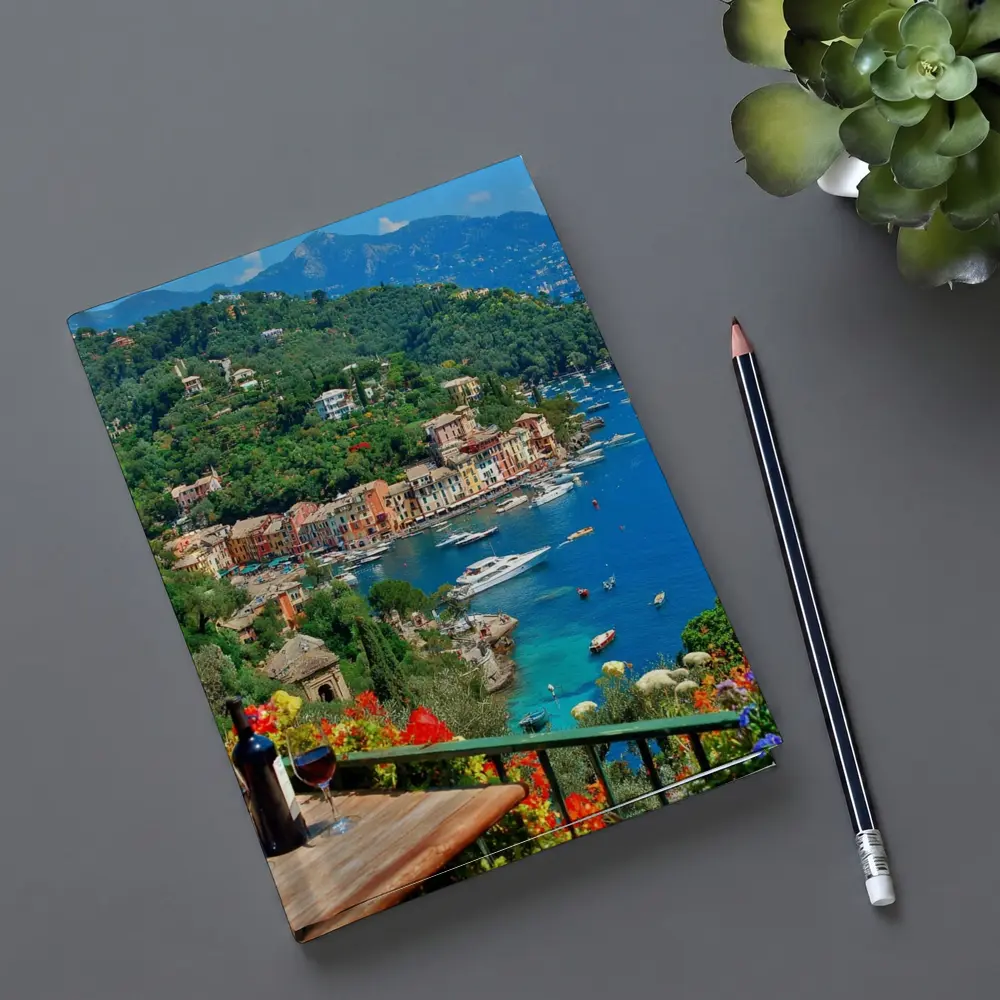 Portofino Italy Harbor Colorful Coastal Village View – Notebooks
