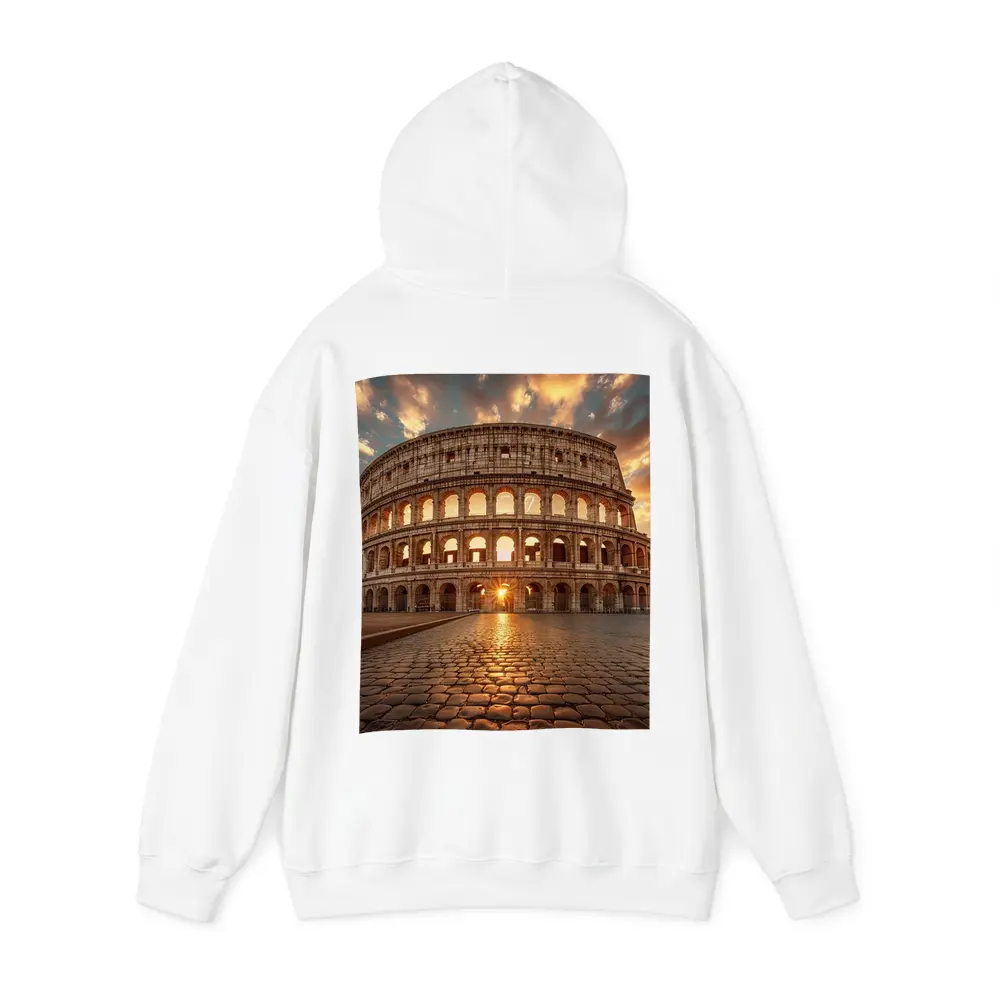 Colosseum Rome Sunset Golden Sky – Hoodies