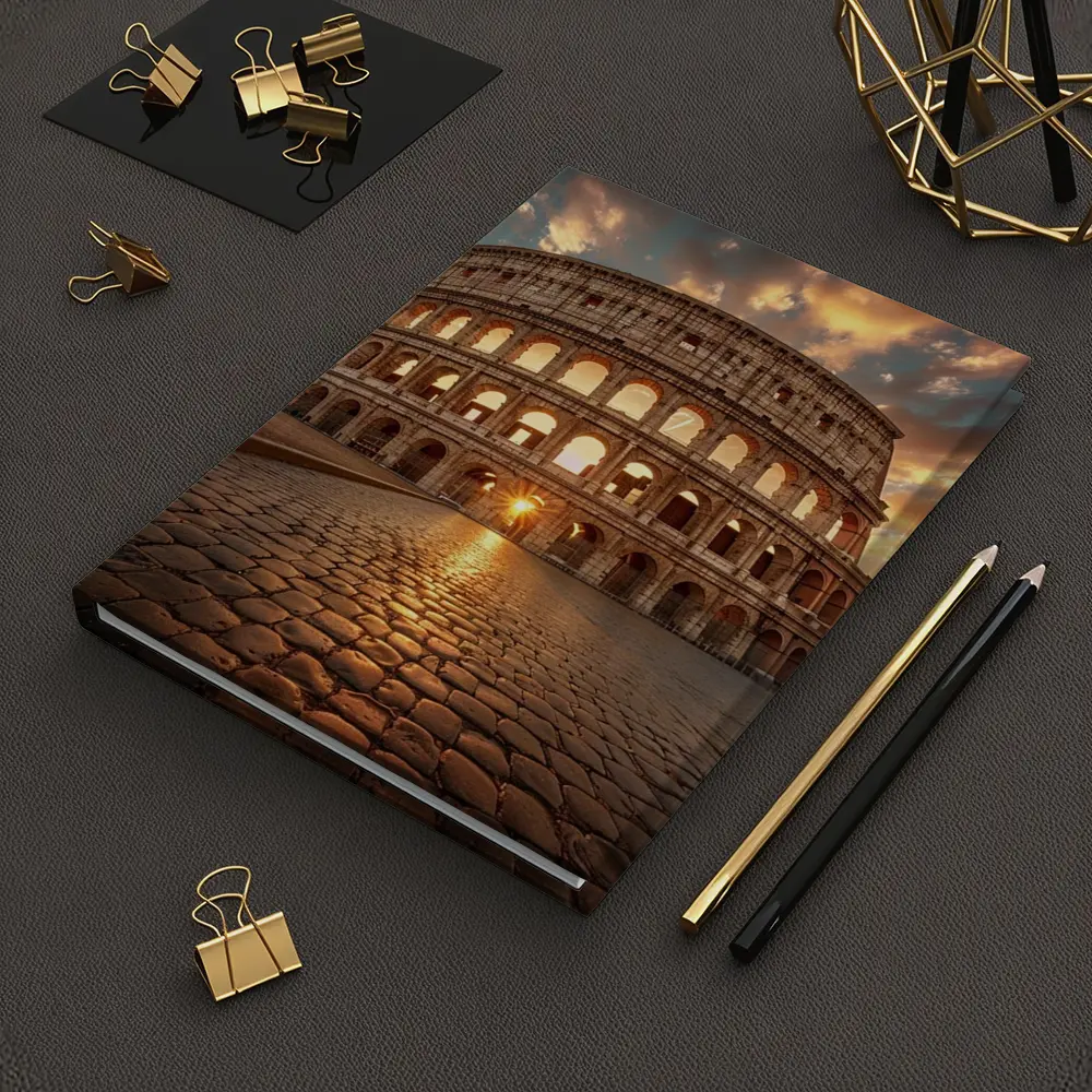 Colosseum Rome Sunset Golden Sky – Notebooks